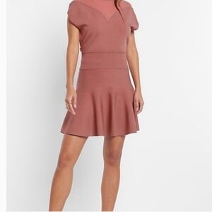 Express Womens Pink Short Sleeve  Sweater Top